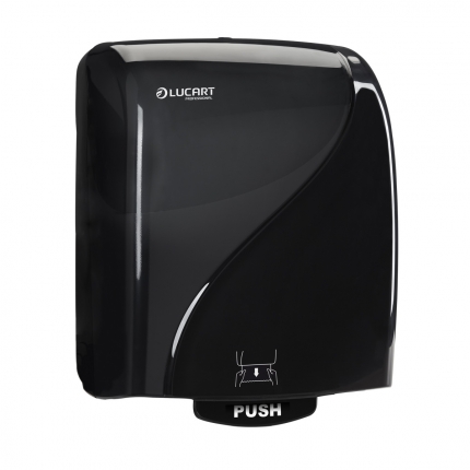Dispenser Autocut din plastic pentru prosoape hartie pe rola  negru - Identity  LUCART